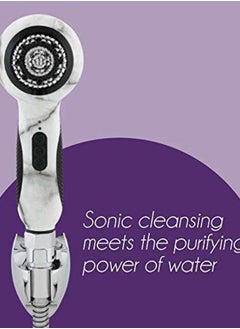MICHAEL TODD BEAUTY Michael Todd Beauty Hydrojet – Pore-Purifying, Facial Cleansing System - 6-Speed Detoxifying Brush for All Skin Types - 3-Way Diverter, Shower Mount, 5' Shower Hose, Plumbers Tape & USB Charger  - Image 5