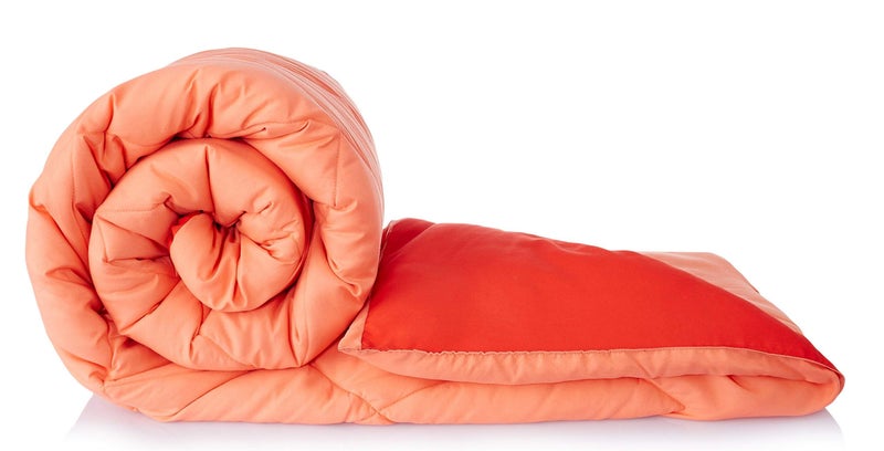 SHOPINGTRADE - Cotton Reversible Comforter, Single Bed ( Red & Peach, 200 GSM) - Image 1