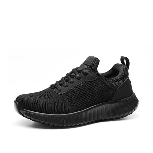 Bruno Marc Womens Non Slip Work Shoes Walking Black Lightweight Food Service Chef Kitchen Restaurant Resistant SneakersSize 8All BlackBWUMFO2501 - Image 1