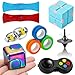 QINGLER Fidget Sensory Toys Set for Adults 8 Pack with Fidget Spinner Infinity Cube 3 Rings Fidget Pad Flippy Chain Spinning Top and More Quiet AntiAnxiety Desk Toys for Kids Teens - Image 2