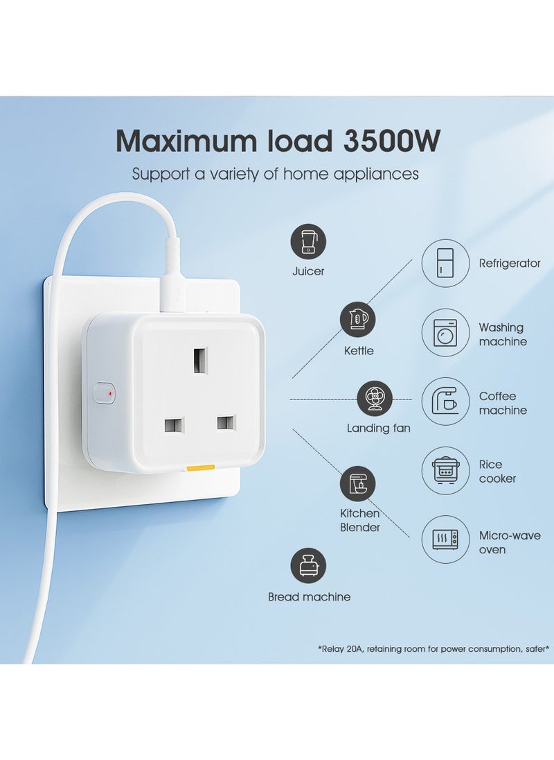 Healife - Universal Smart Plug, Wireless Remote Control with Alexa, Google Home, 2.4GHz WiFi, 16A, 1-Pack - Image 1