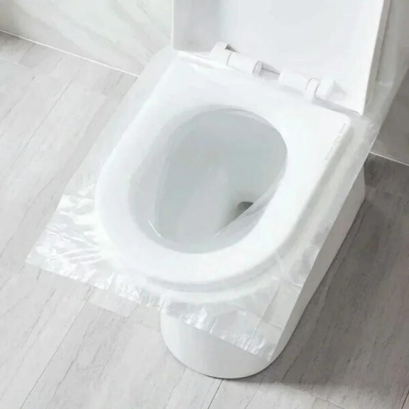 Clear Disposable Toilet Seat Cover 10 Pack for Bathroom - Image 5