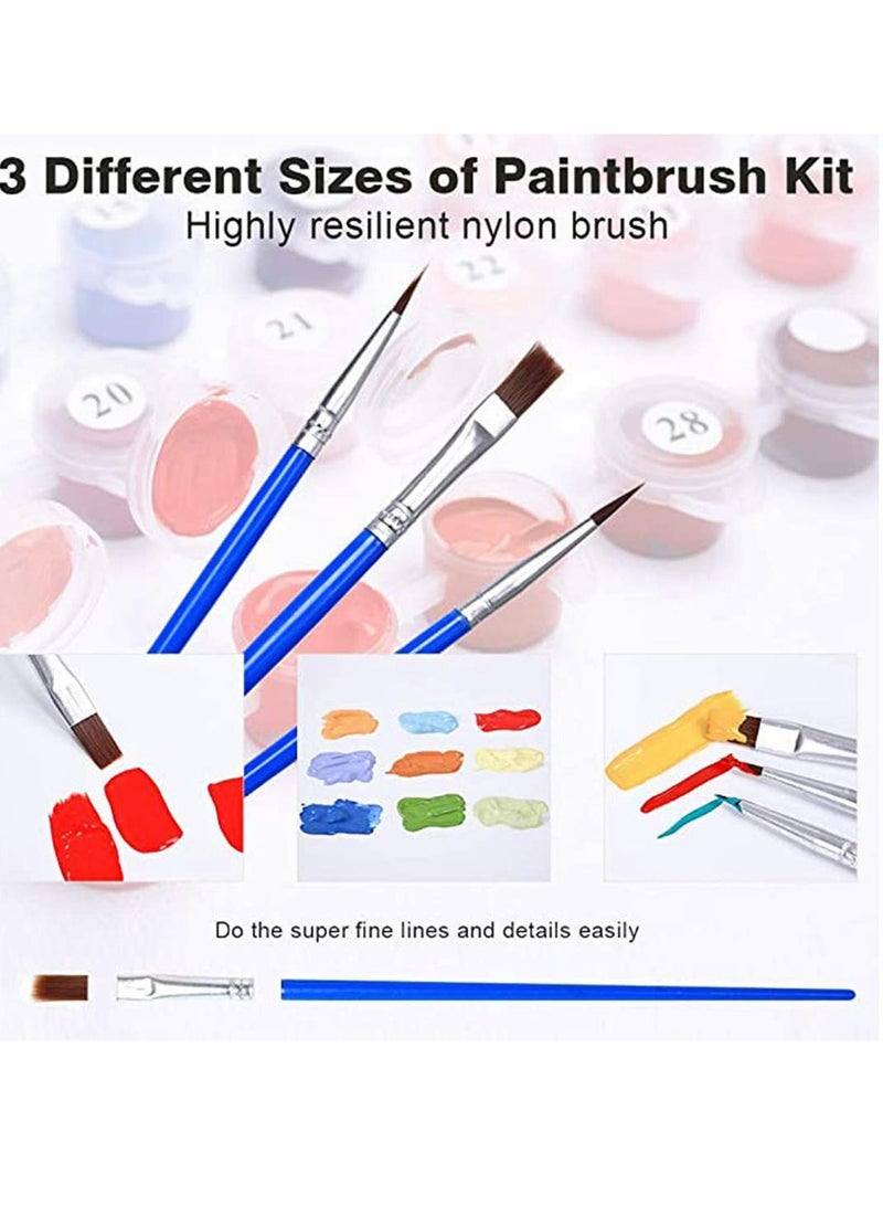 KASTWAVE DIY Oil Painting Paint by Numbers Colourful Floral Deer Canvas Print Wall Art Home Decoration Frameless No Frame for Kids Students Adults Beginner with Brushes Pigment - Image 4