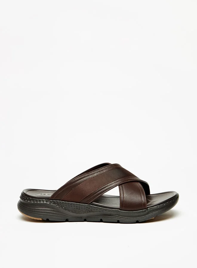 Le Confort Mens Cross Strap SlipOn Sandals
