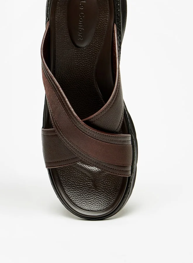 Le Confort Mens Cross Strap SlipOn Sandals