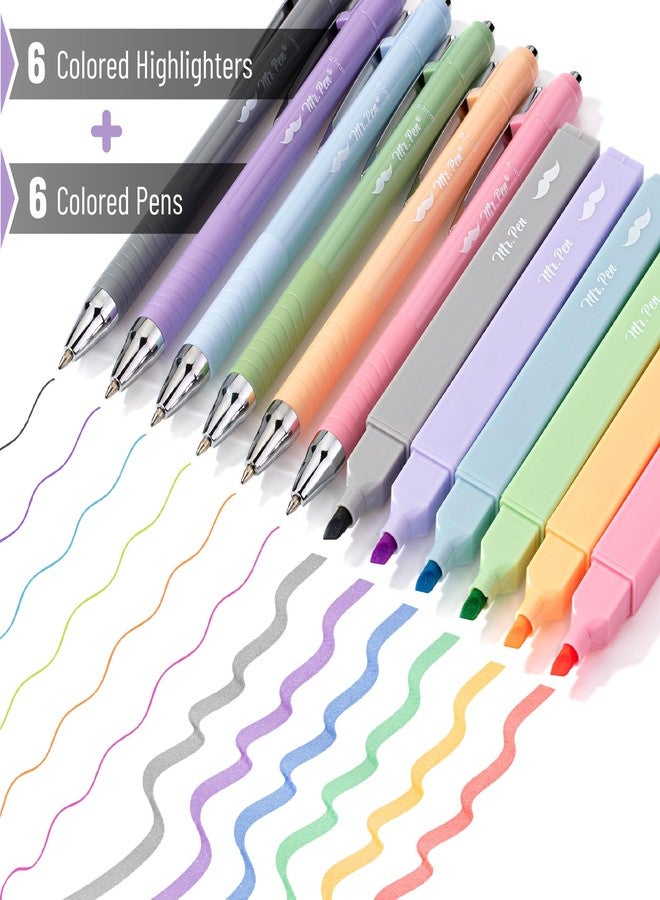 Mr. Pen- Aesthetic Highlighters and Pens, 12 Pack, Assorted Colors Bible Highlighters, Colorful Ink Bible Pens - Image 2