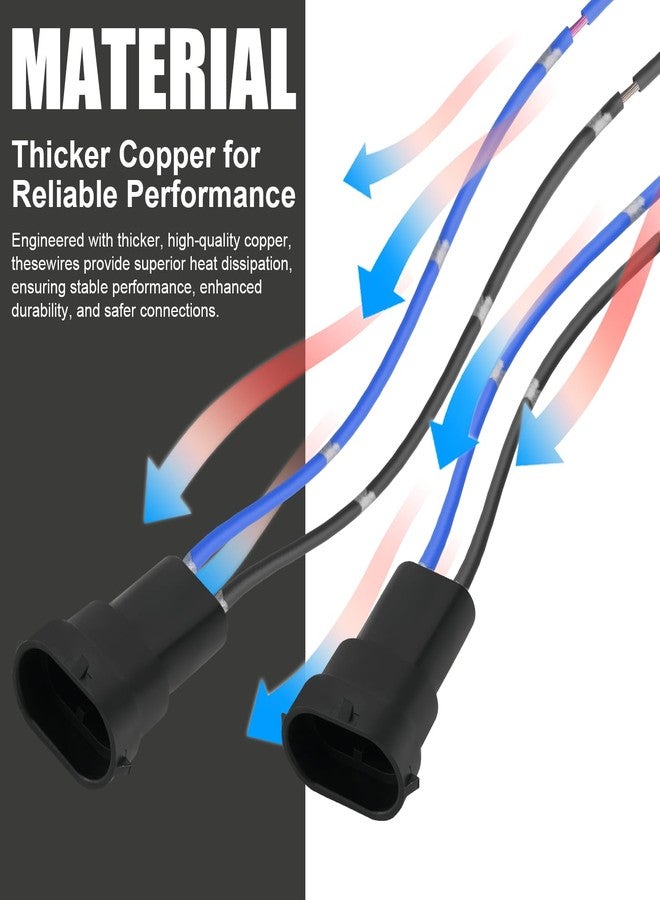 iBrightstar H11 H9 H8 880 881 Male Nylon Adapter Wiring Harness Sockets Wire for Headlights or Fog Lights - Image 4