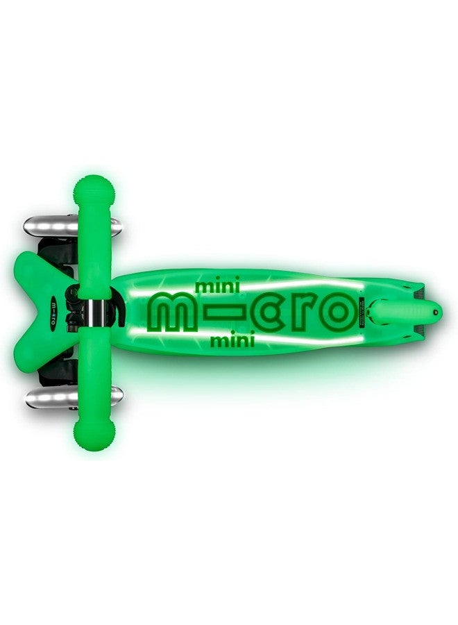 Micro Micro Scooters | Mini Micro Deluxe LED Children's Scooter | Handlebar Adjustable | Light Up Wheels | Glow In The Dark | Boys & Girls | 2-5yrs  - Image 2