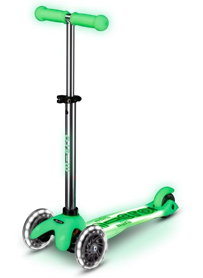 Micro Micro Scooters | Mini Micro Deluxe LED Children's Scooter | Handlebar Adjustable | Light Up Wheels | Glow In The Dark | Boys & Girls | 2-5yrs  - Image 1