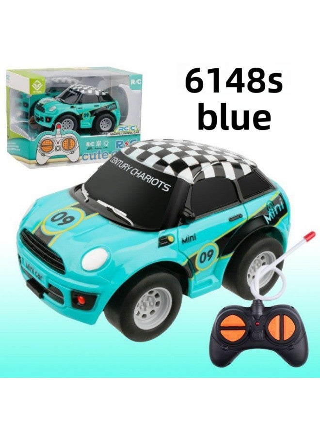 Ultra-Small Micro Drift Professional Charging Wireless Fall-Resistant Boy Children's Toy Mini Remote Control Car-Color:Graffiti Blue [remote Control Distance 3- 4m ]-Proportion:Bring Your Own Battery (not Recommended)  - Image 1
