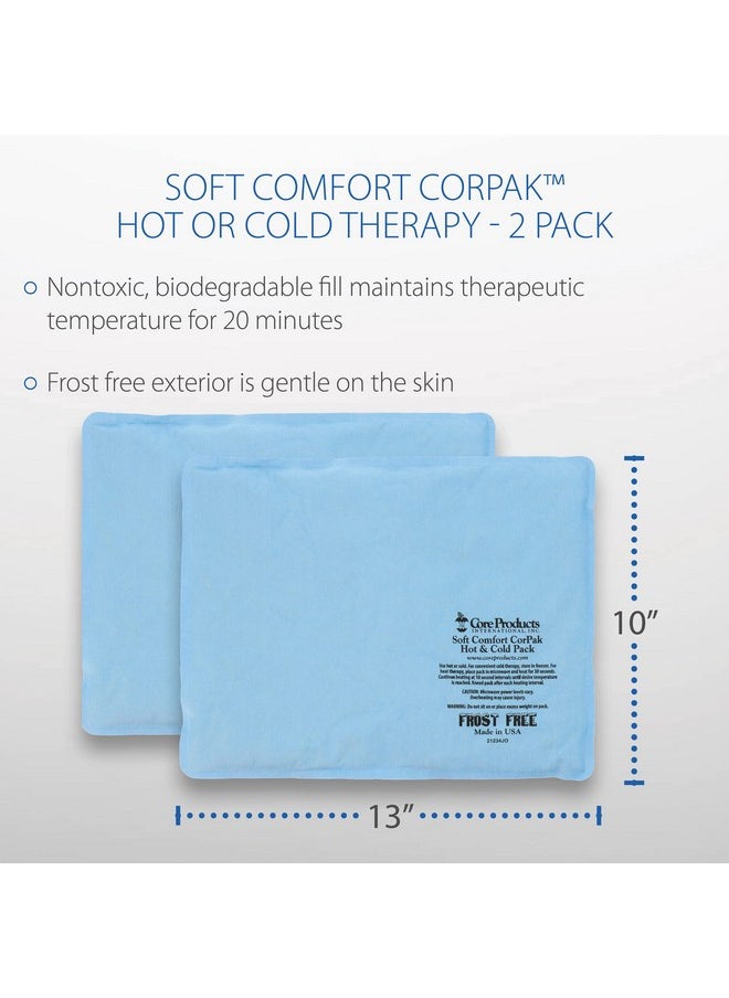Core Products Core Products Soft Comfort CorPak, No Frost Hot and Cold Therapy Pack - 10" x 13", Made in The USA- 2 Pack  - Image 4