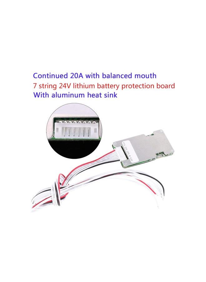 Generic - Battery Protection Board,7S Lithium Li-Ion 18650 Battery BMS Protection Board Balanced Processing Current Heat Dissipation Extend The Service Life of MOS Tube - Image 1