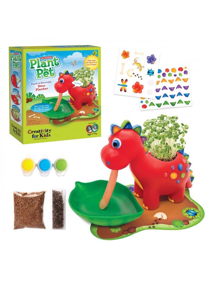Creativity for Kids Dinosaur Self Watering Plant Pet, Kids Plant Growing Kit, Dinosaur Crafts for Boys and Girls Ages 6-8+, Medium - Image 4