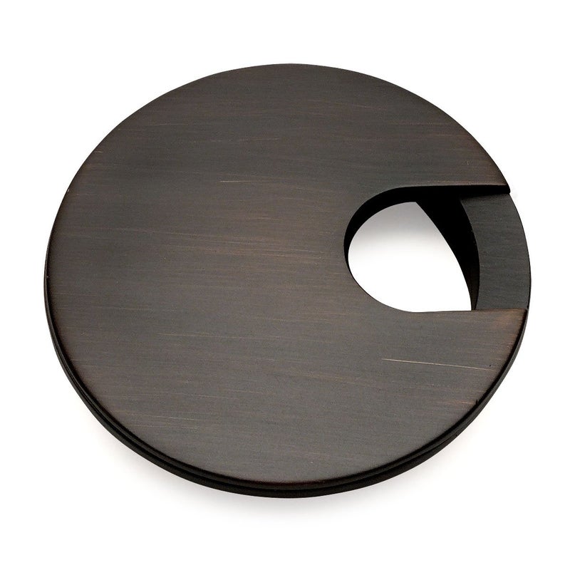 50203ORB Oil Rubbed Bronze 2-1/2" Two Piece Zinc (Metal) Desk Grommet - 3" Overall Diameter