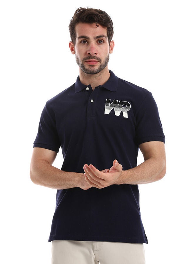 WHITE RABBIT White Rabbit Chest Printed Classic Neck Polo Shirt  - Image 1
