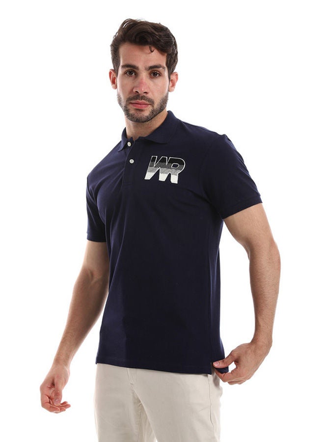 WHITE RABBIT White Rabbit Chest Printed Classic Neck Polo Shirt  - Image 2