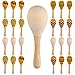 Charniol 24 Pack DIY Wood Kids Maracas Unfinished Hand Painted Party Favors Mini Wooden Fiesta for Painting Craft Mexican Birthday Baby Shower Luau Party Decor Instruments - Image 3