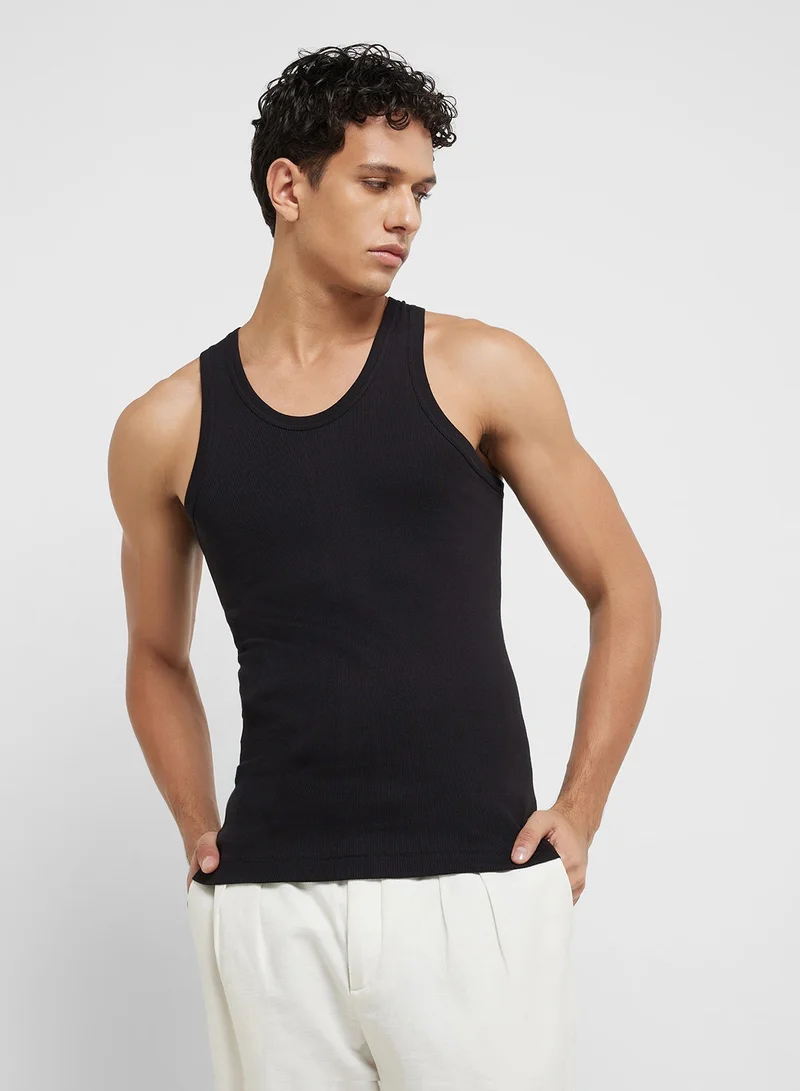 Seventy Five Basics Black Pack Of 2 Vest for Men | Best Price UAE