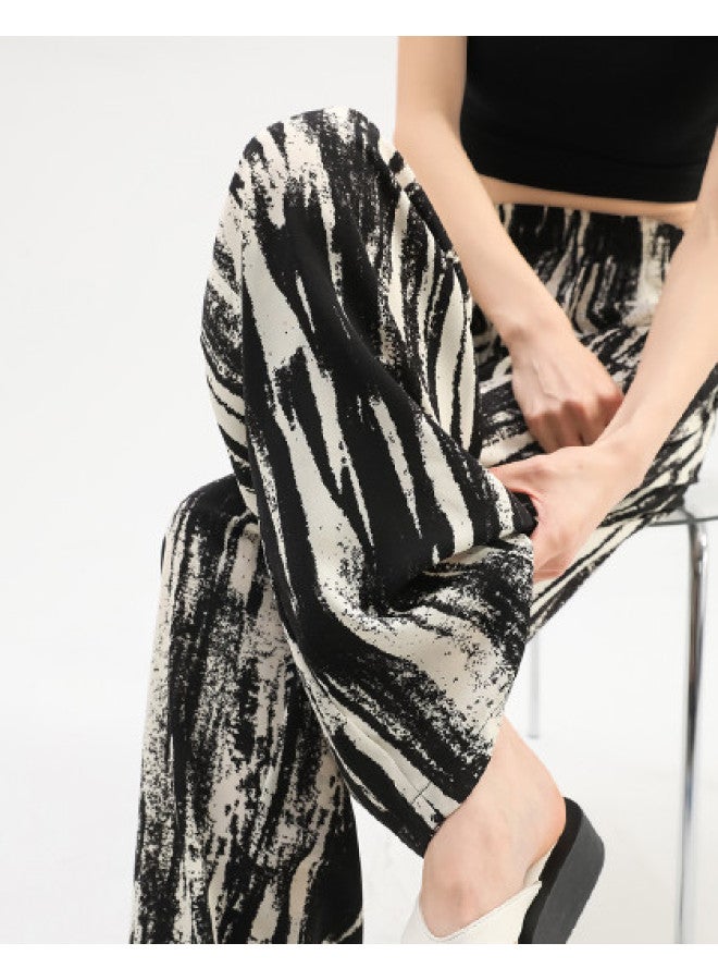 TonLion Women's Printed Casual Pants summer Loose Straight Leg Trousers lightweight Straight Leg Pants For Women - Image 1