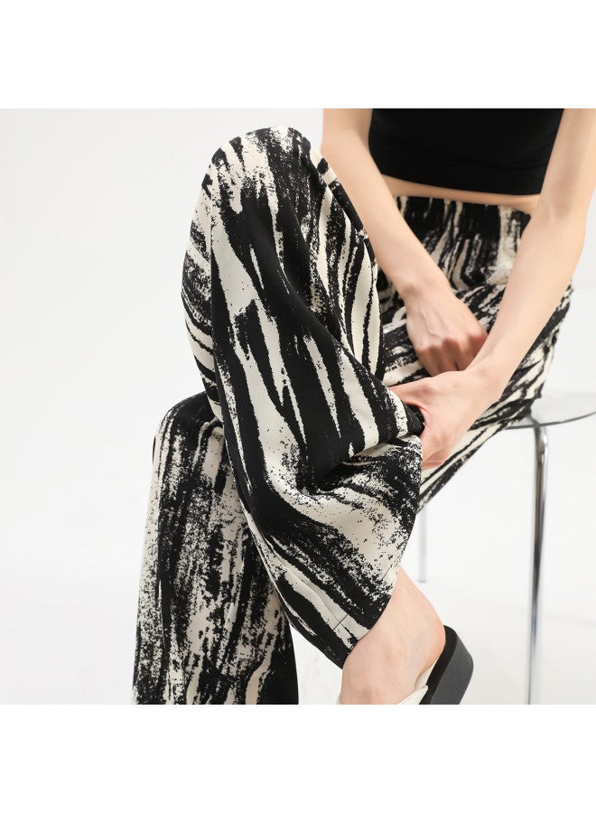 TonLion Women's Printed Casual Pants summer Loose Straight Leg Trousers lightweight Straight Leg Pants For Women - Image 2