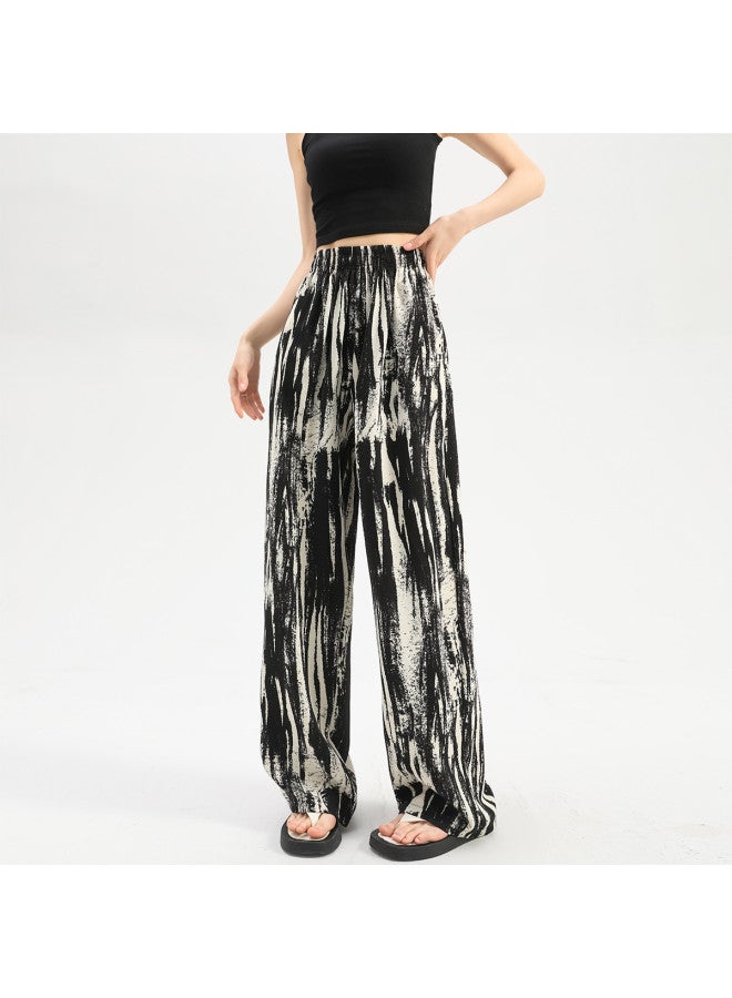 TonLion Women's Printed Casual Pants summer Loose Straight Leg Trousers lightweight Straight Leg Pants For Women - Image 4