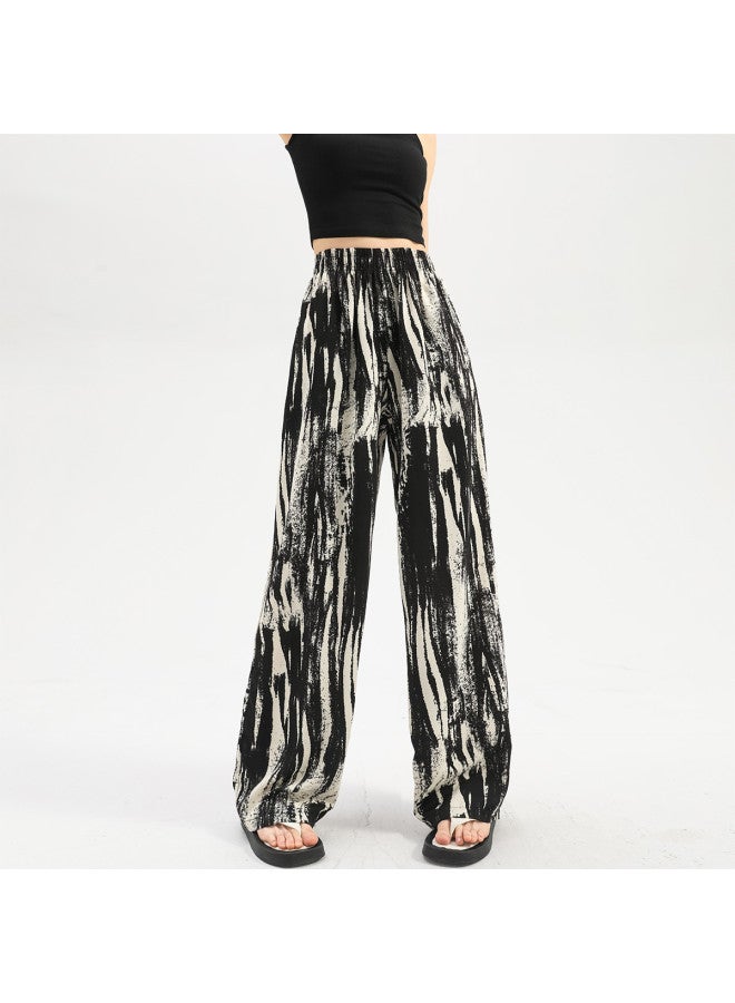 TonLion Women's Printed Casual Pants summer Loose Straight Leg Trousers lightweight Straight Leg Pants For Women - Image 3