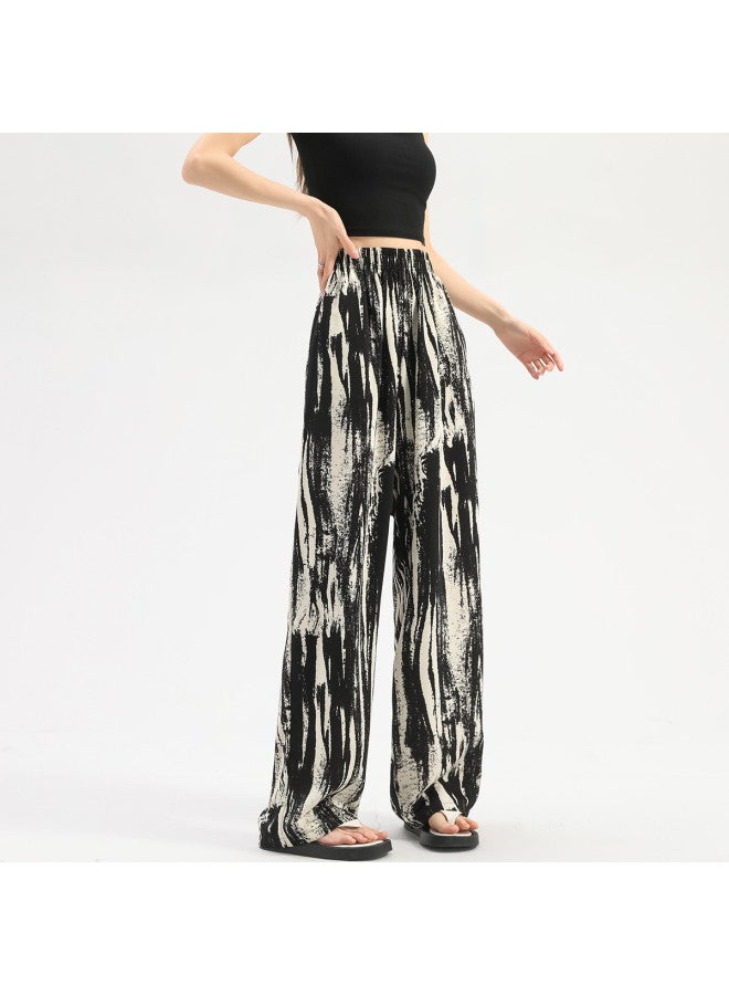 TonLion Women's Printed Casual Pants summer Loose Straight Leg Trousers lightweight Straight Leg Pants For Women - Image 5