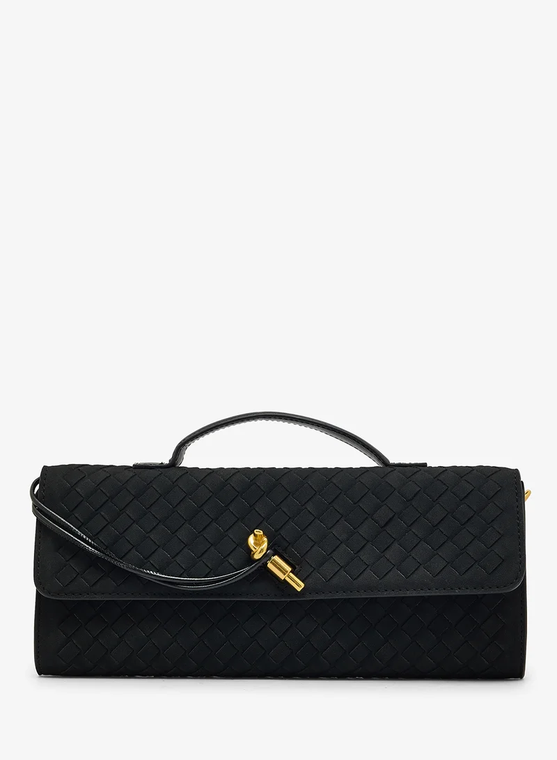 ايلا حقيبة يد علوية منسوجة بنسيج شرقي غربي