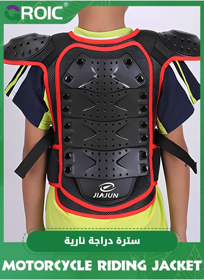 GROIC درع صدر دراجة نارية للبالغين معدات الحماية موتوكروس دراجة ترابية، واقي صدر معدات الدراجة، سترة درع واقي صدر موتوكروس  - Image 5