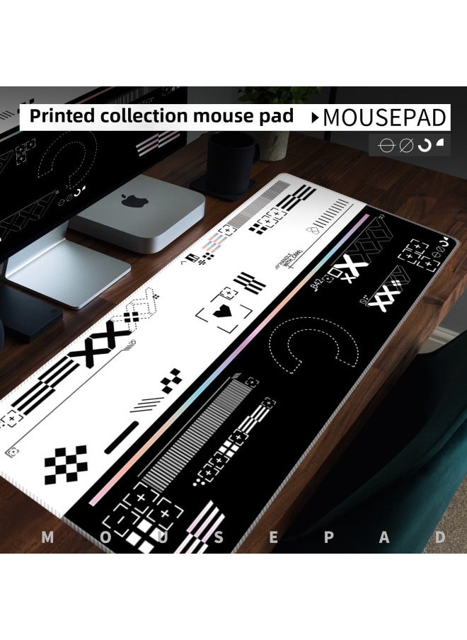 Printing Set Csgo Mouse Pad Super Large E-sports Game Special Desktop Pad Fine Face Lock Edge Thickened Keyboard Pad-color:300*700*2-pattern:wild Lotus
