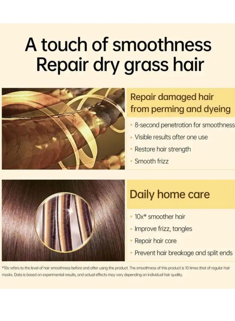 PURC 70 جرام 8S ينشط قناع الشعر التالف والصباغة الساخنة بالكيراتين قناع إصلاح الشعر التالف أقنعة علاج الشعر قناع إصلاح مكثف للشعر مع بروتين الكيراتين لإصلاح الشعر وتغذيته - Image 4