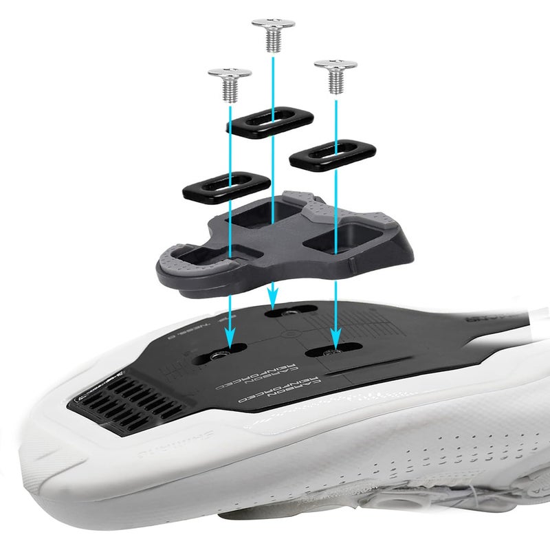 Thinvik أحذية دراجة ثينفيك لدواليب لوك كيو، دراجة طريق لدواليب لوك كيو مع تصميم مطاطي مضاد للانزلاق. مجموعة أحذية دراجة للدراجات الداخلية والخارجية - 3 درجات عائمة - Image 4