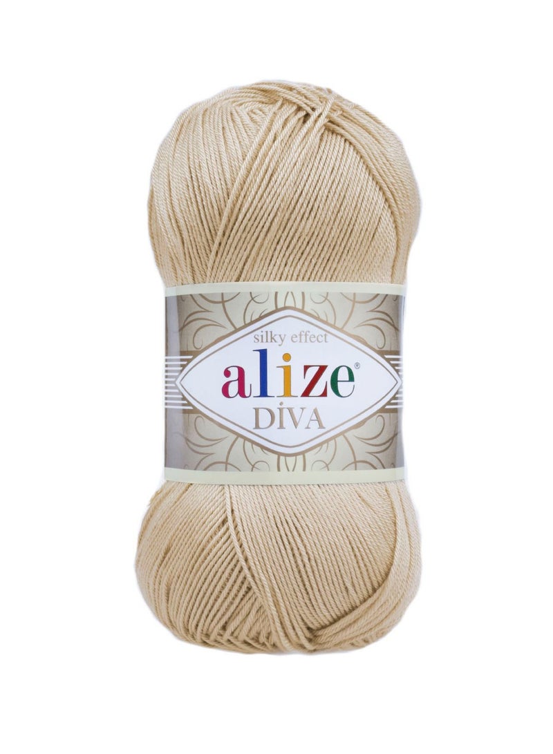 ALIZE Diva Silk Acrylic Yarn 368 Beige 