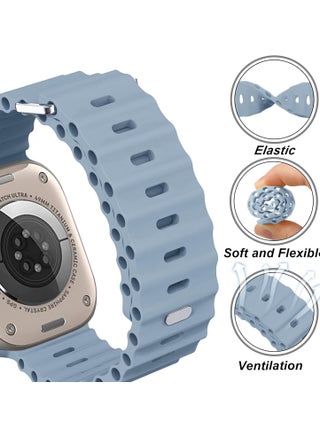 Ocean Band Compatible With Apple Watch 49mm 45mm 44mm 42mm 41mm 40mm 38mm For Women Men Breathable Waterproof Soft Silicone Sport Strap - pzsku/ZD1D6CCADE3CE454FC1A1Z/45/1746281813/6aaaf104-7449-4e60-a696-d35bda77c469
