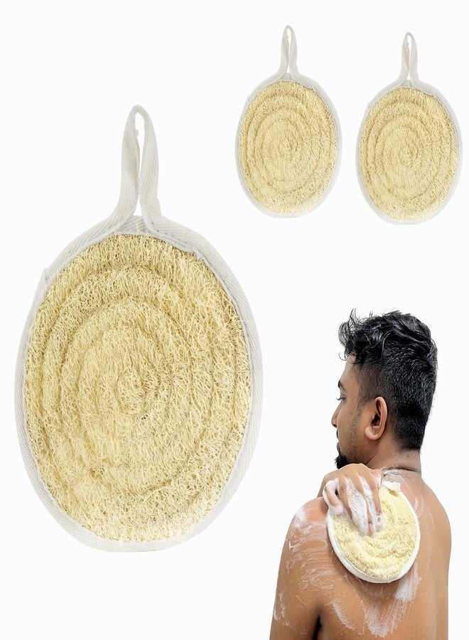 FRTIM Natural Loofah Sponge Shower Round 6.3 Inch, Natural Loofah Exfoliating Body Scrubber, Shower Loofah for Back and Face Skin, Back Scrubber Loofah for Men Wowen Back Face Skin SPA Care - 2 Pieces - Image 5