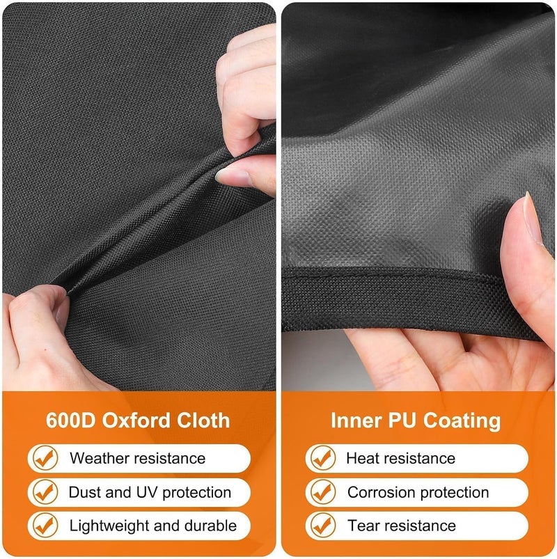 EEEKit Infrared Gas Grill Cover, BBQ Grill Cover for Outdoor Portable Infrared Grill, 600D Oxford Fabric, Snowproof, Rip-Proof and Anti-UV, 17L x 17W x 15H in - Image 3