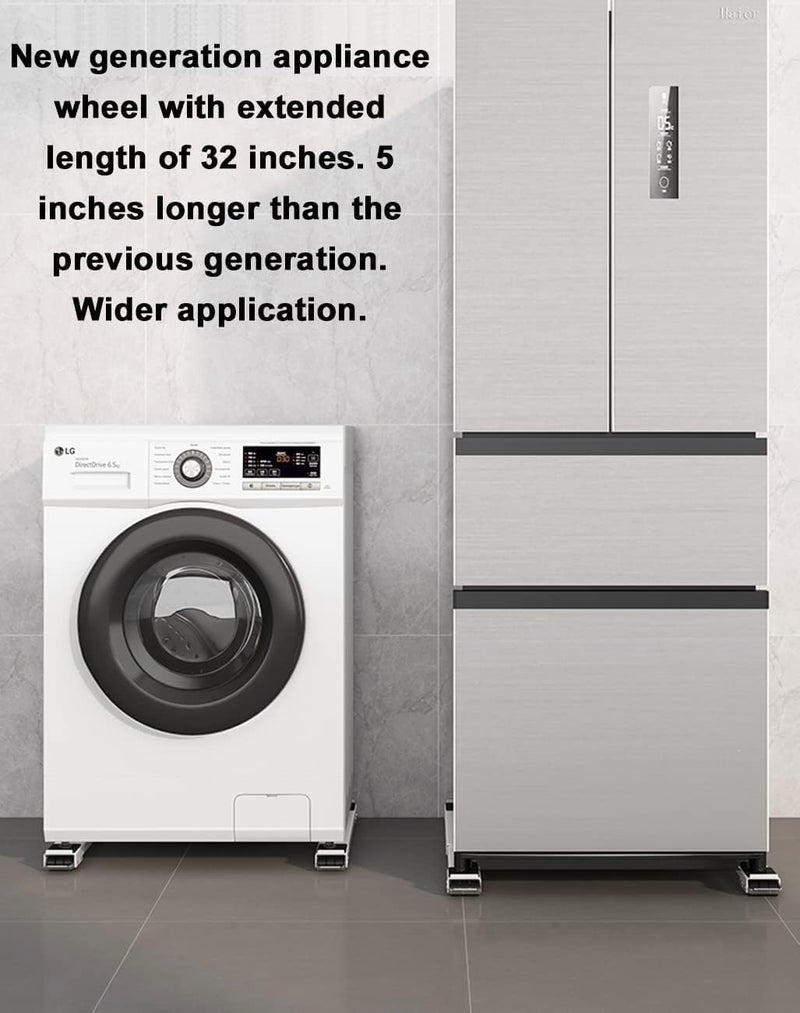 KWINTO Washing Machine Stand Multi-Functional Movable Adjustable Base Mobile Roller Locking Wheels for Washing Machine Mover Tool for Refrigerator, Furniture, Fridge, Sofa, Table, Cupboard - Image 4