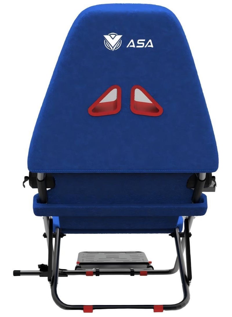 ASA Pro-Fold Sim Racing Cockpit, Adjustable & Foldable Racing Simulator Rig with Steering Wheel and Pedal Mount, Heavy-Duty Gaming Seat Frame, Compact & Space-Saving Design, Compatible with Most Racing Wheels - Image 5