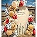 Vztipki 153 Pcs Red Brown Cow Balloon Arch Garland Kit RedBrownCoffee Sand White and Cow Print Balloons for Cowgirl Cowboy Baby Shower Birthday Western Farm Animals Theme Party Decorations - Image 2