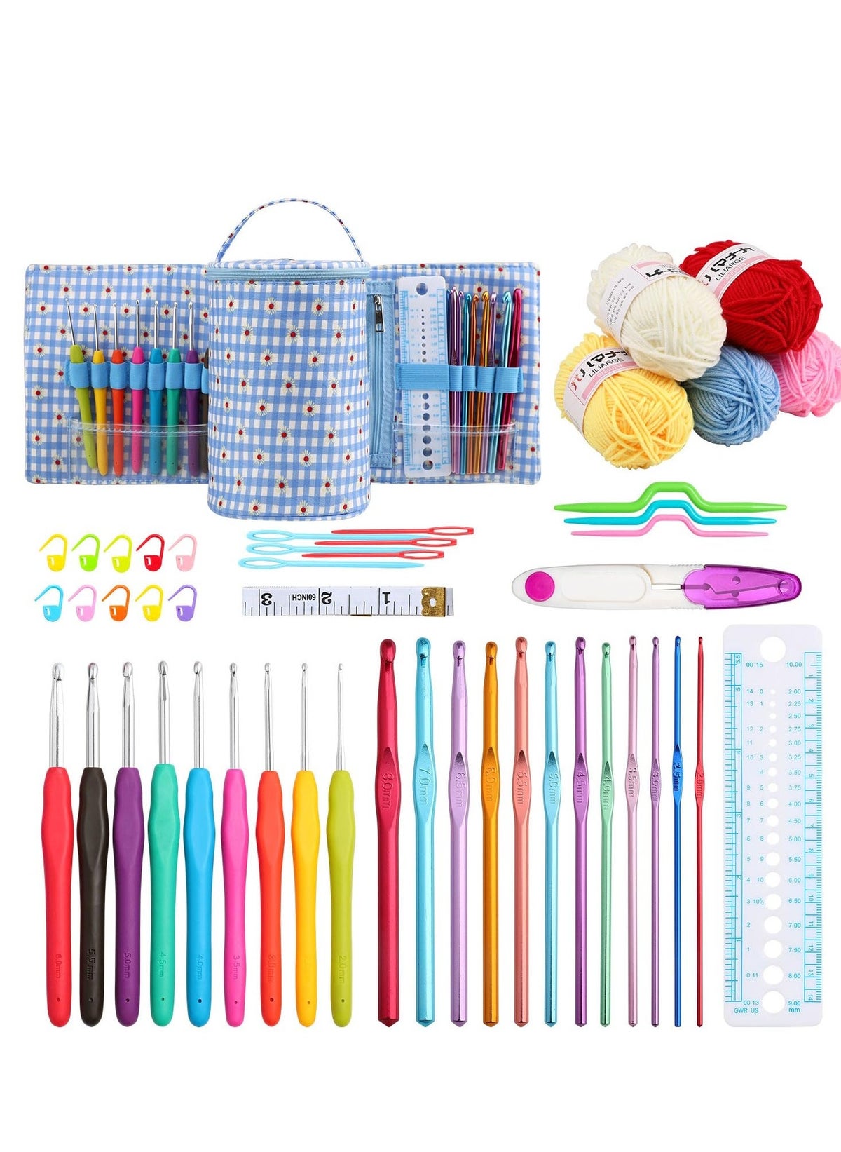 Generic Beginreally Crochet Kit for Beginners, 50PCS Crochet Starter ...