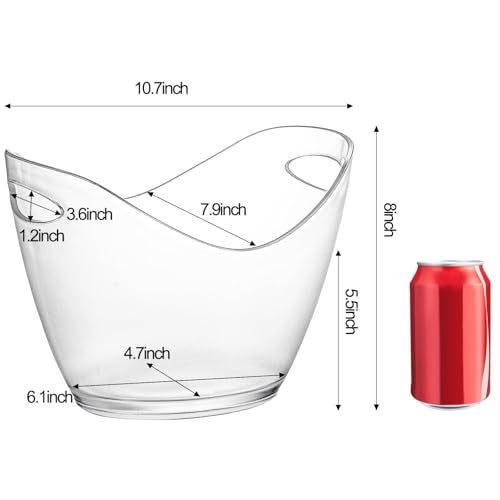 Yesland Ice Bucket Frosted Plastic 35L 105x8x775 Perfect for 2 Wine Champagne or Beer Bottles - Image 3