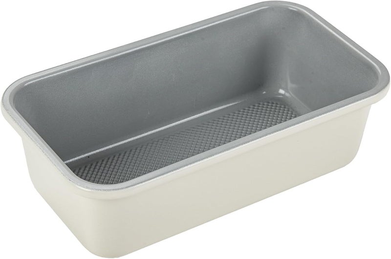 Bakeley Loaf Pan, 9 x 5 Inch Ceramic Coated Nostick Banana Bread Pan - Sourdough Aluminum Rectangle Toast and Cake for Oven Baking, Grey and Whit - Image 1