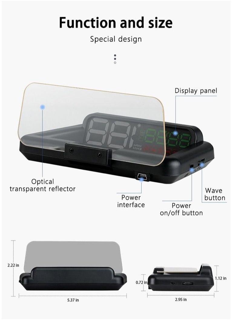 GULFLINK - GULFLINK Head Up Display(HUD) Vehicle Speed Meter C500 - Image 1