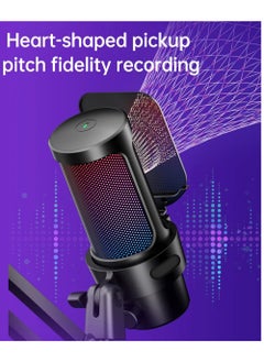 EzzySo Wired Microphone Gaming Condenser Microphone Professional Desktop Recording Mic With Adjustable Arm Stand For Studio Recording Dubbing Network Online Class  - Image 5