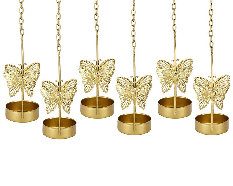 CraftVatika Butterfly Metal Tealight Candle Holder Hanging for Home Decoration Tea Light Candle Holders Stand for Wall Door Christmas Decorations Items - Image 3