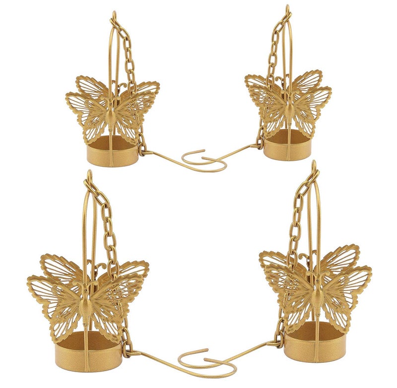 CraftVatika Butterfly Metal Tealight Candle Holder Hanging for Home Decoration Tea Light Candle Holders Stand for Wall Door Christmas Decorations Items - Image 4