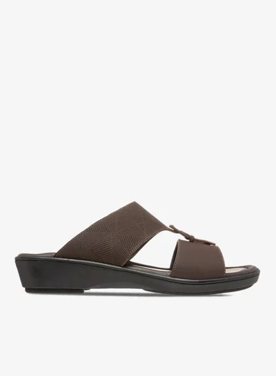 LBL by Shoexpress Textured Slip-On Arabic Sandals With Buckle Detail