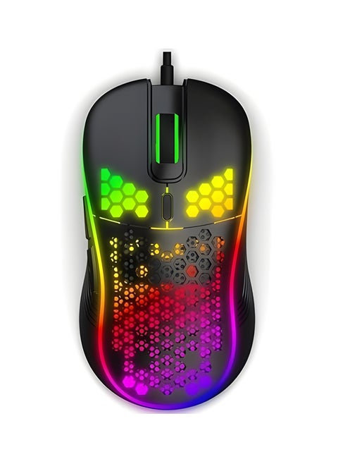 R8 1619A RGB Gaming Mouse – Multi-Mode Lighting, DPI Control, Comfortable Design, Compatible with Windows and Mac-BLACK
