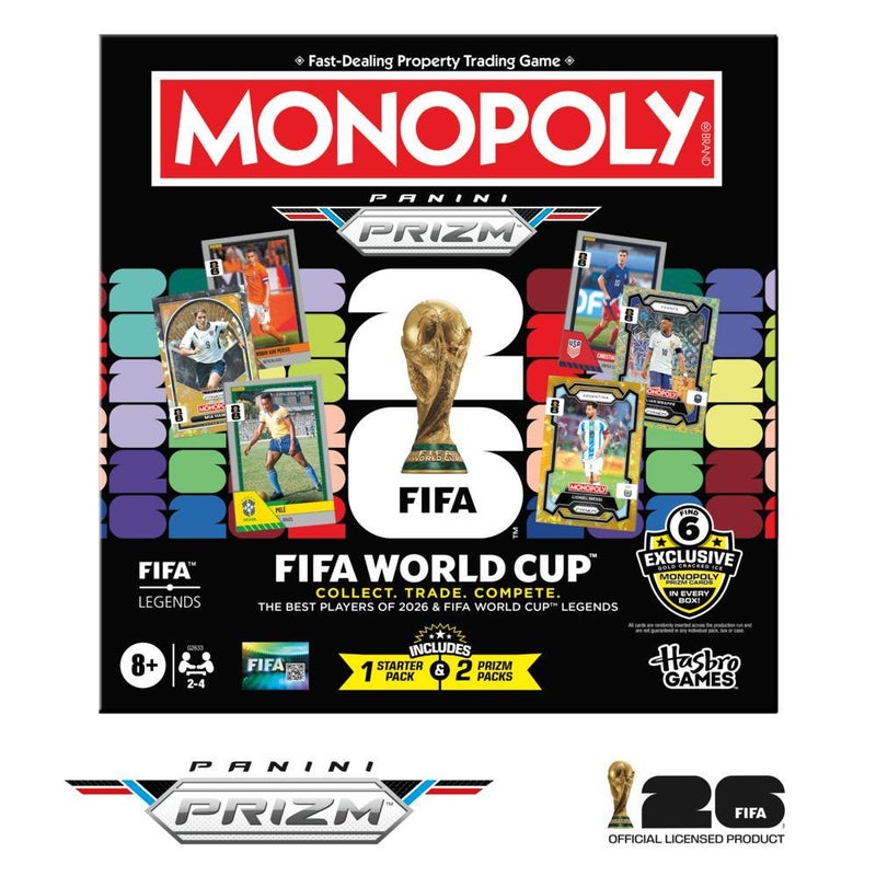 Monopoly Panini Prizm FIFA World Cup 2026 & Legends Game (Assorted) - Image 1