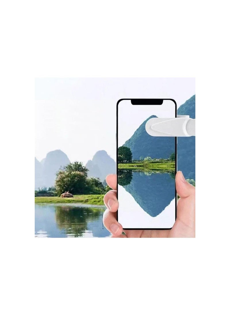 Generic - Smartphone Camera Mirror Reflection Clip Kit, Mobile Phone Reflection Camera Clip Selfie Reflector, Adjustable Phone Camera Mirror Reflection Clip Kit, Universal Phone Clip (2 Pcs-Black) - Image 1